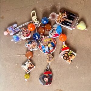 Friends & Pop Culture Charm Keychain - Colorful Beaded Accessory